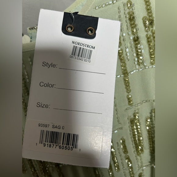 Mac Duggal 93597 NWT ABSTRACT BEADED SLEEVELESS MIDI SHEATH DRESS - Picture 6 of 10